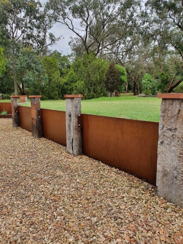 Rustic Retaining Steel wall