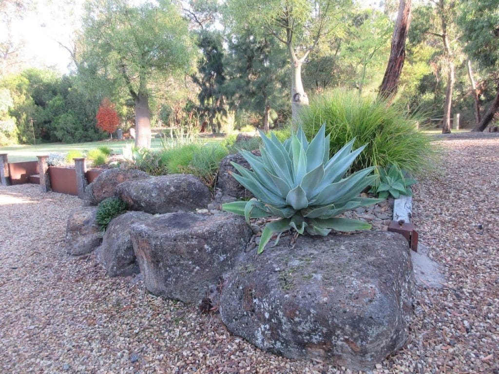 Stone and Steel retaining wall Cranbourne